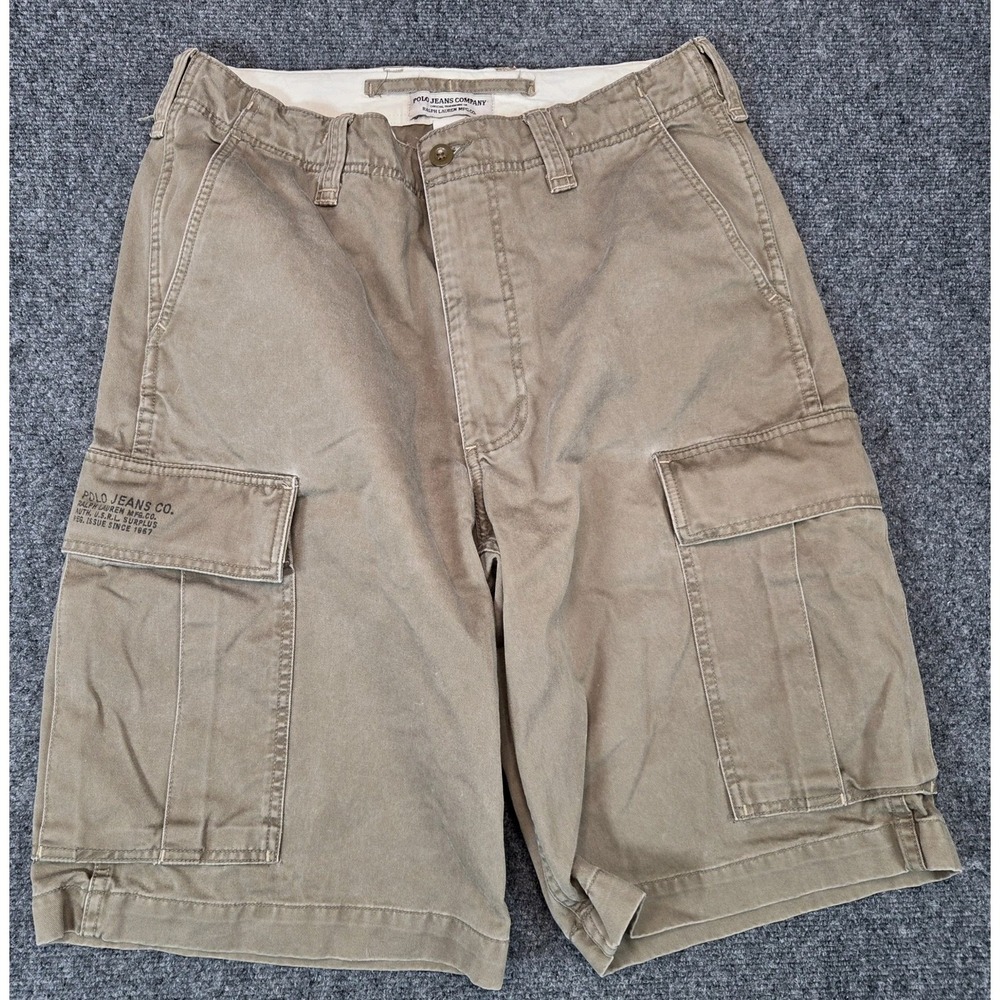 Polo Jeans Co Ralph Lauren Cargo Shorts Mens 34 Green